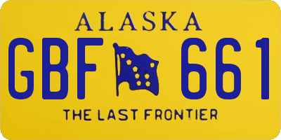 AK license plate GBF661