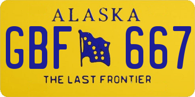 AK license plate GBF667