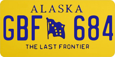 AK license plate GBF684