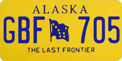 AK license plate GBF705