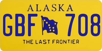 AK license plate GBF708