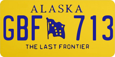 AK license plate GBF713