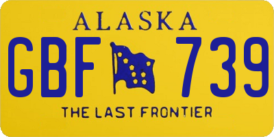 AK license plate GBF739