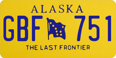AK license plate GBF751
