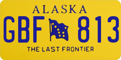 AK license plate GBF813