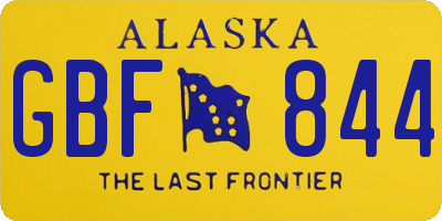 AK license plate GBF844