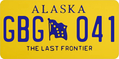AK license plate GBG041