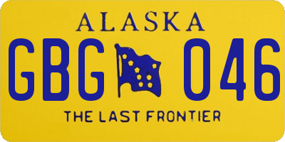 AK license plate GBG046