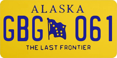 AK license plate GBG061