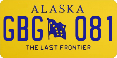 AK license plate GBG081