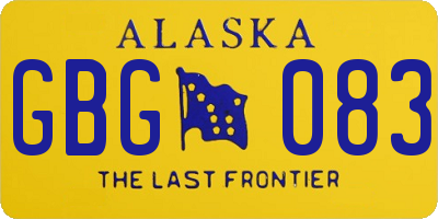 AK license plate GBG083