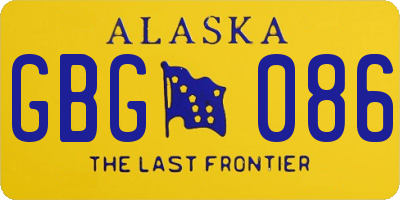 AK license plate GBG086