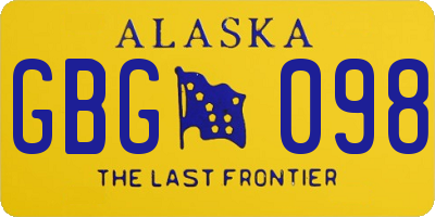 AK license plate GBG098