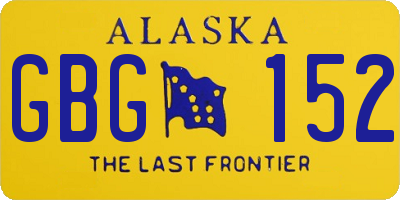 AK license plate GBG152