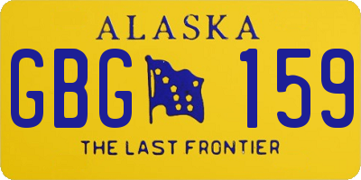 AK license plate GBG159