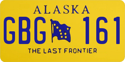 AK license plate GBG161