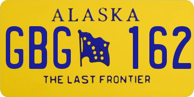 AK license plate GBG162