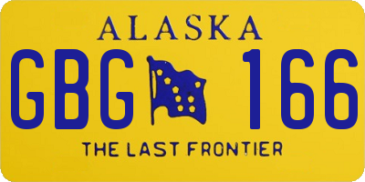 AK license plate GBG166
