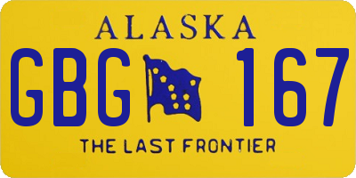 AK license plate GBG167