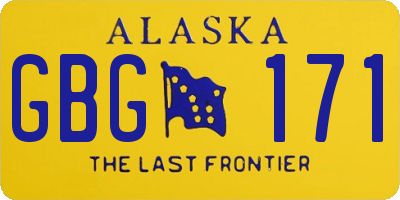 AK license plate GBG171