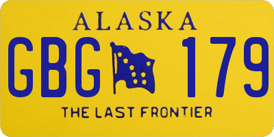 AK license plate GBG179