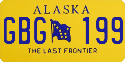 AK license plate GBG199