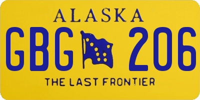 AK license plate GBG206