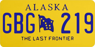 AK license plate GBG219