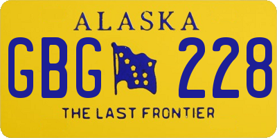 AK license plate GBG228