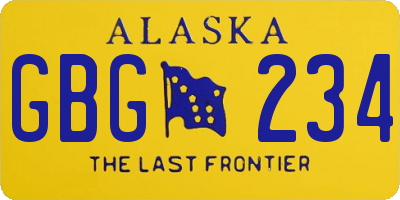AK license plate GBG234