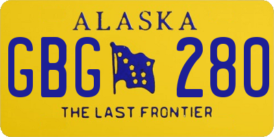 AK license plate GBG280