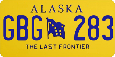AK license plate GBG283