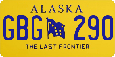 AK license plate GBG290