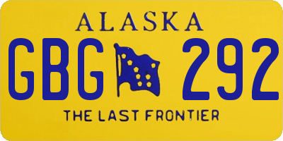AK license plate GBG292
