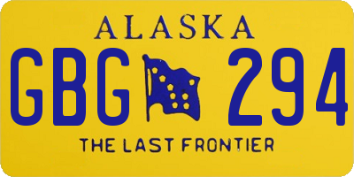 AK license plate GBG294