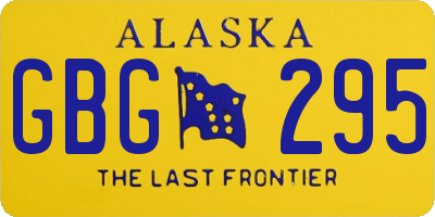AK license plate GBG295