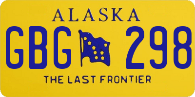 AK license plate GBG298