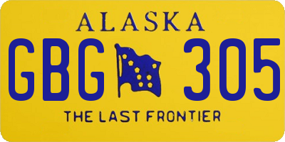 AK license plate GBG305