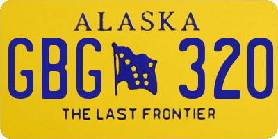 AK license plate GBG320