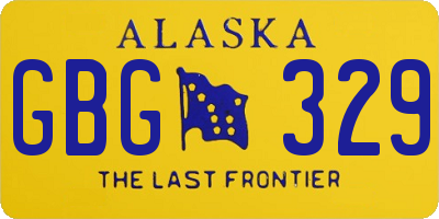 AK license plate GBG329