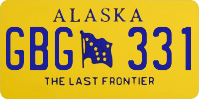 AK license plate GBG331