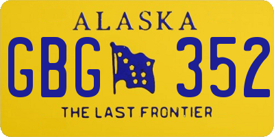 AK license plate GBG352