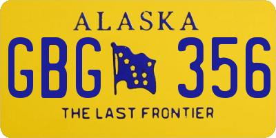 AK license plate GBG356