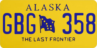 AK license plate GBG358