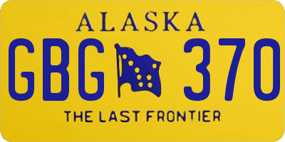 AK license plate GBG370