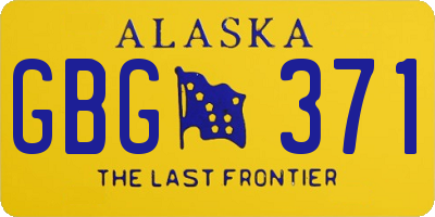 AK license plate GBG371