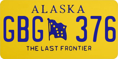 AK license plate GBG376