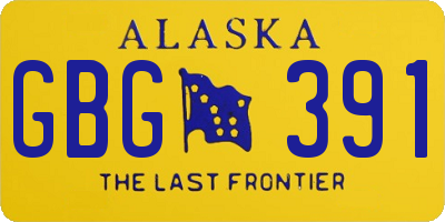 AK license plate GBG391