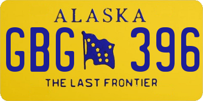 AK license plate GBG396
