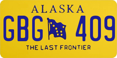 AK license plate GBG409